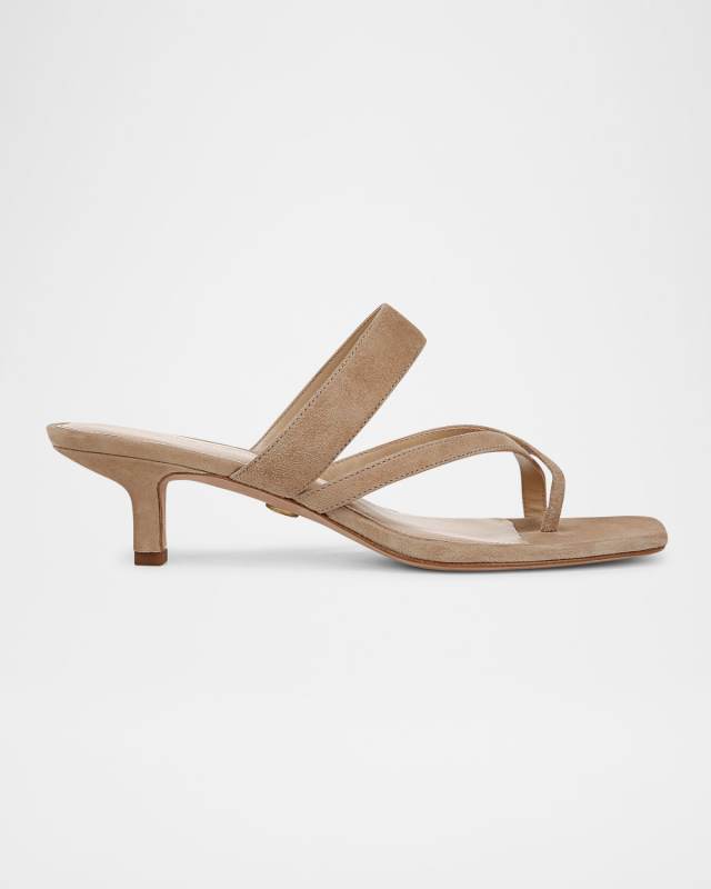 Alanis Leather Crisscross Slide Sandals